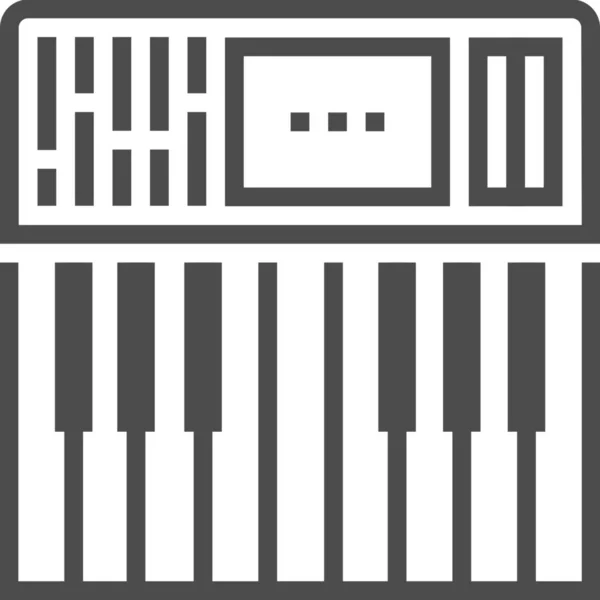 Teclado Mezclador Icono Música — Archivo Imágenes Vectoriales