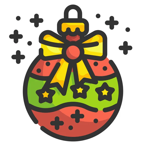 Ornament Kerstviering Icoon — Stockvector