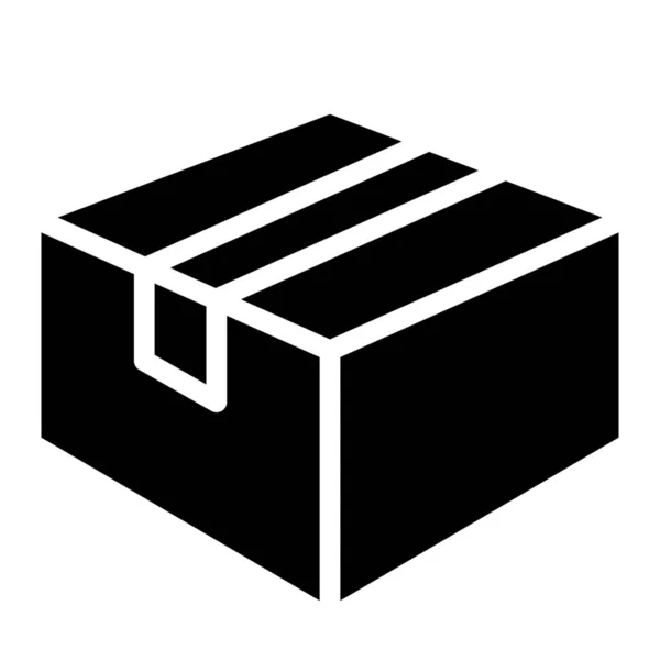 Box Delivery Pack Symbol Soliden Stil — Stockvektor