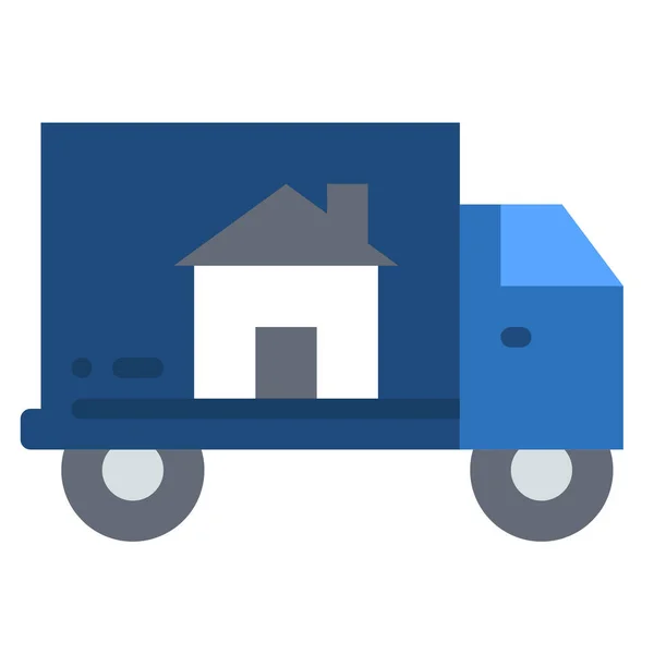Home House Relocation Icon Real Estate Category — Stock Vector
