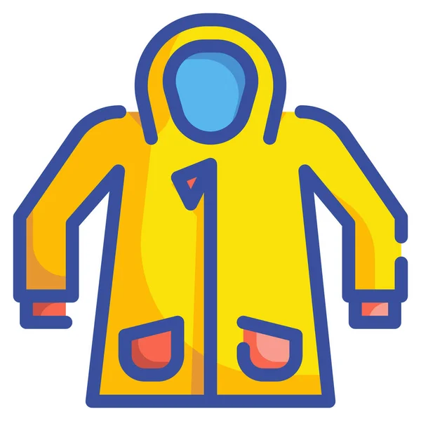 Kleidung Jacke Ikone Herbst Kategorie — Stockvektor