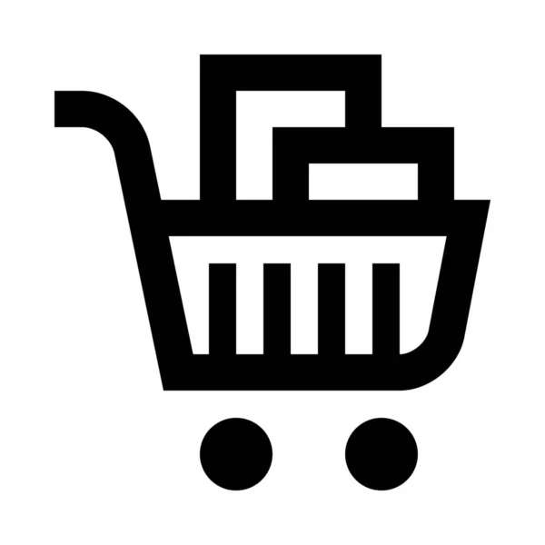 购物车篮图标属于购物及电子商务范畴 — 图库矢量图片