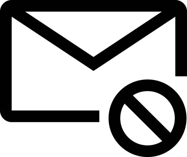 Mail Symbol Umrissstil Kreuzen — Stockvektor