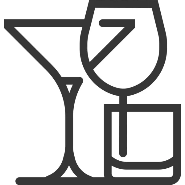 Alkoholausschank Ikone Umriss — Stockvektor
