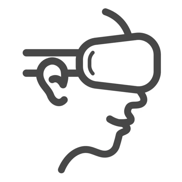 Gadget Glasses Virtual Reality Icon Outline Style — Stock Vector