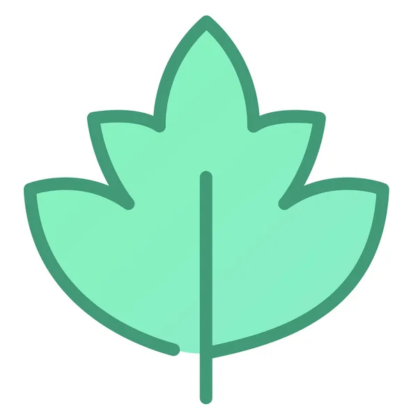 Ikona Liści Botanicznych Stylu Wypełnionego Zarysu — Wektor stockowy