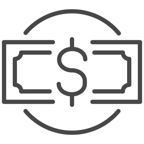 Cash Discount Promotion Symbol Outline Stil — Stockvektor