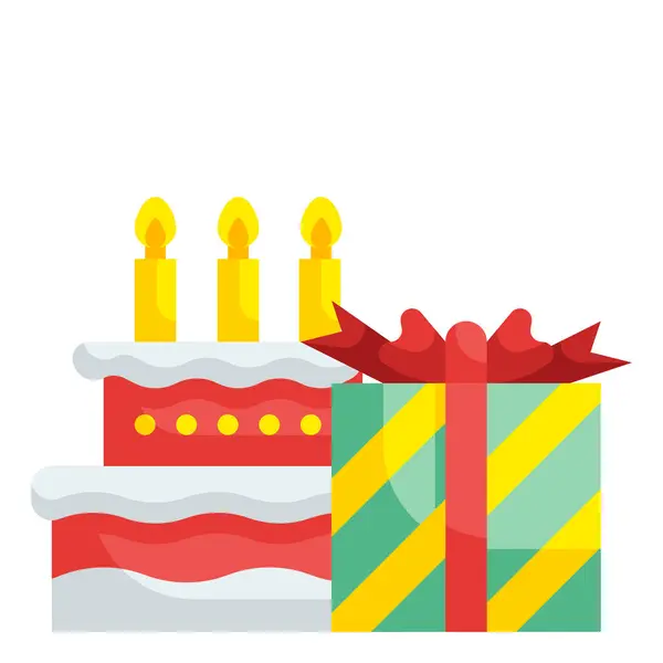 Ikona Tortu Urodzinowego — Wektor stockowy