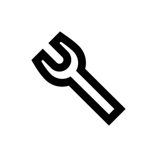 Household Tool Wrench Icon Outline Style — Stock Vector