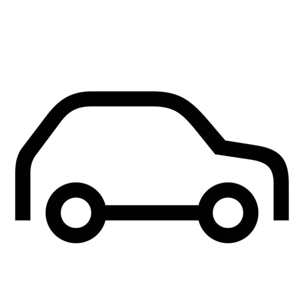 Carro Hatchback Pequeno Ícone Estilo Esboço — Vetor de Stock