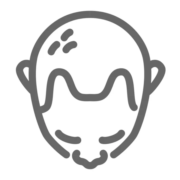 Pérdida Cabello Alopecia Icono — Vector de stock