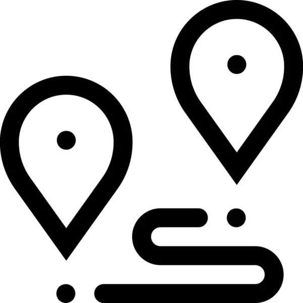 Direction Gps Location Icon Outline Style — стоковый вектор