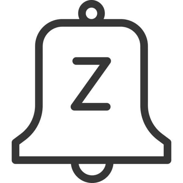 Ikona Dzwonka Alarmowego Kategorii Znaki Symbole — Wektor stockowy