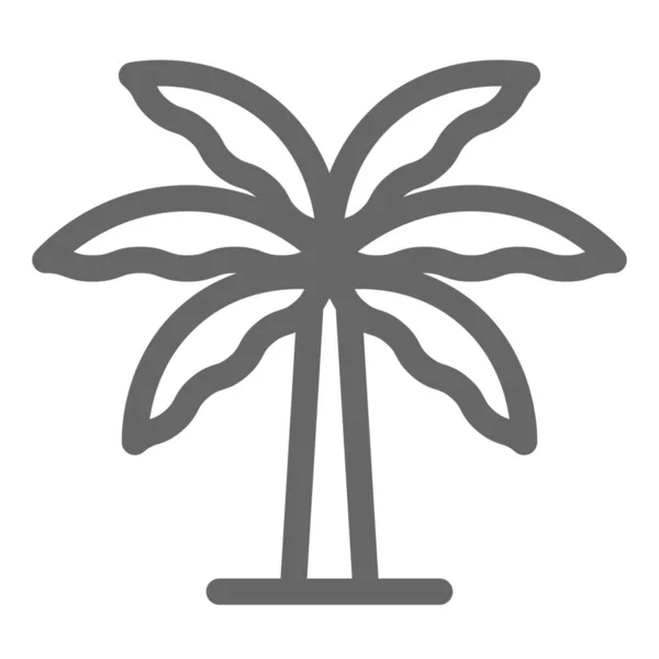 Icône Palmier Nature Noix Coco Dans Style Outline — Image vectorielle