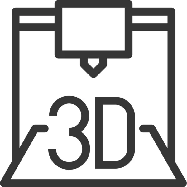 Ícone Tridimensional Laboratório Impressão —  Vetores de Stock
