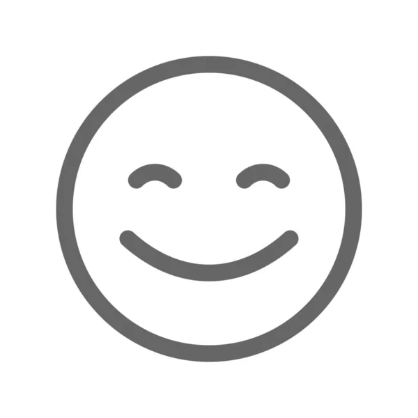 Emoji Emoticon Leende Ikonen Kontur Stil — Stock vektor