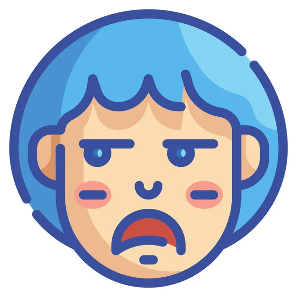 Gelangweilte Emoji Ikone — Stockvektor