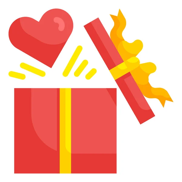 Boîte Cadeau Icône Cadeau Dans Catégorie Saint Valentin — Image vectorielle