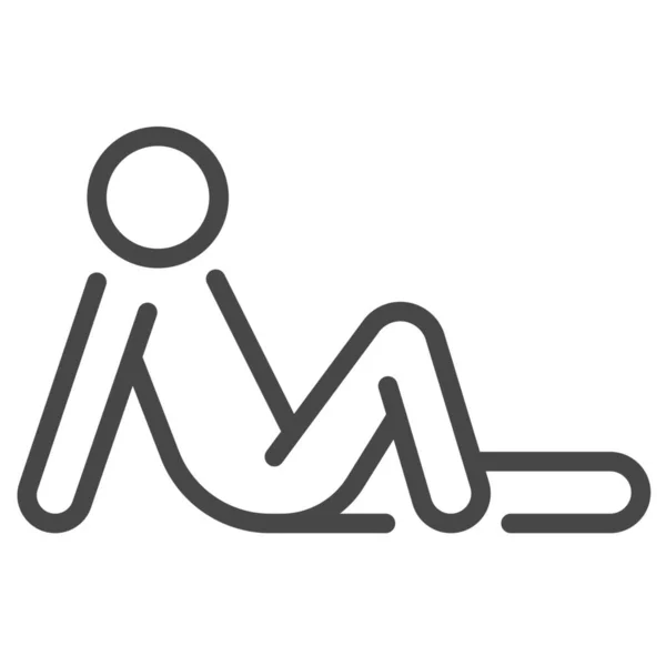 Χαλαρώστε Εικονίδιο Καθίσματος Ανάπαυσης Στυλ Περίγραμμα — Διανυσματικό Αρχείο