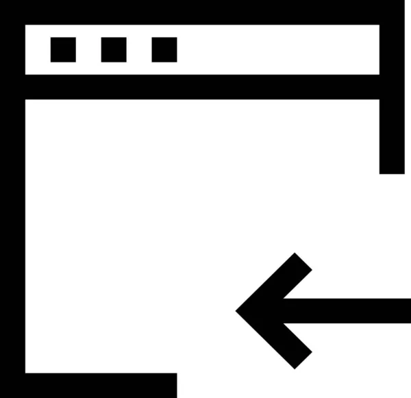 Pfeil Browser Computersymbol Outline Stil — Stockvektor