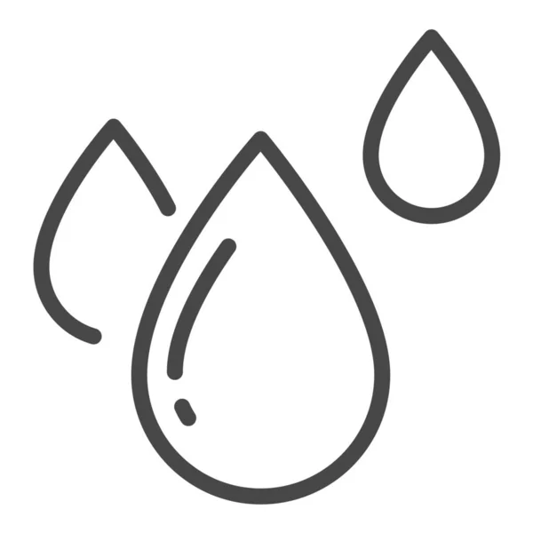 Ikona Wody Deszczowej Kropla Stylu Konturu — Wektor stockowy