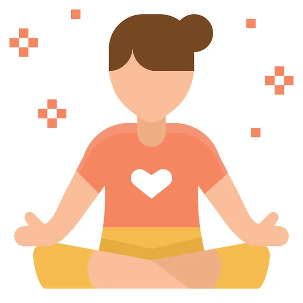 Clam Meditation Peaceful Icon — Stock Vector