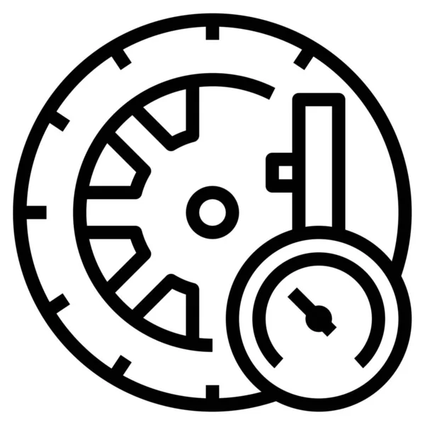 Car Check Drive Icon Outline Style — 스톡 벡터