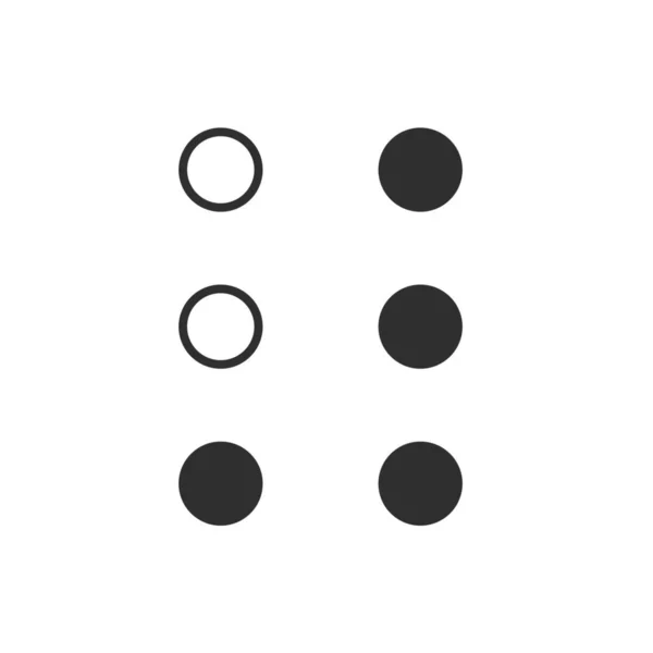 Ślepy Braille Wyłączyć Ikonę Solid Stylu — Wektor stockowy