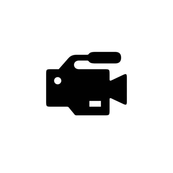 Camera Apparaat Film Icoon Solid Stijl — Stockvector