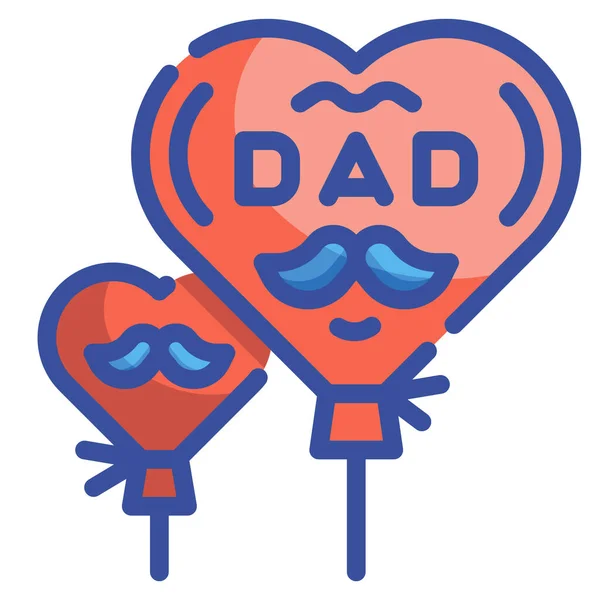 Ballon Léggömbök Bump Ikon Anyák Apák Napi Kategóriában — Stock Vector