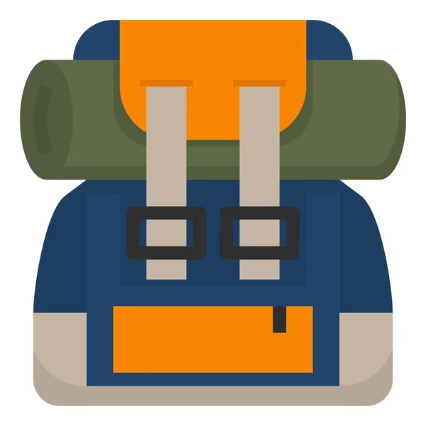 Ryggsäck Camping Vandring Ikon — Stock vektor