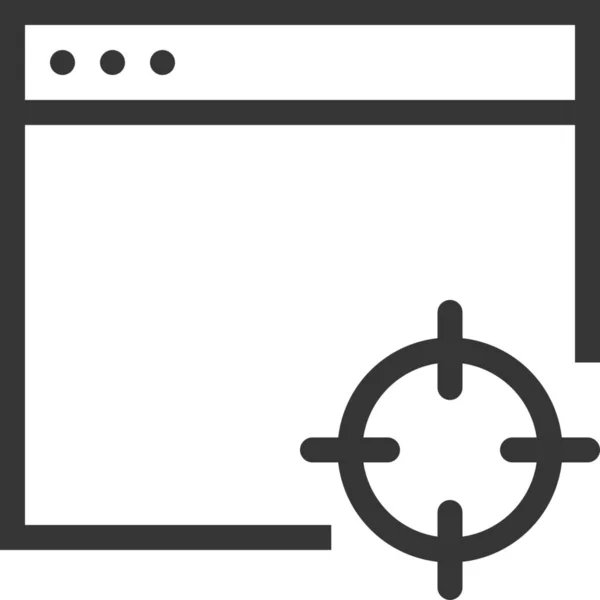 Icono Diseño Computadora Del Navegador Estilo Esquema — Vector de stock