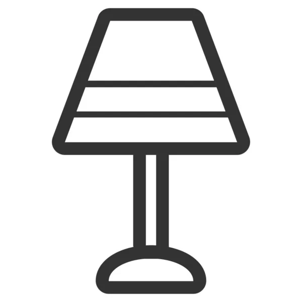 Lampe Licht Elektrizität Symbol Umriss Stil — Stockvektor