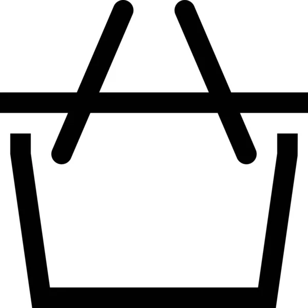 Taschenkorb Symbol Outline Stil — Stockvektor
