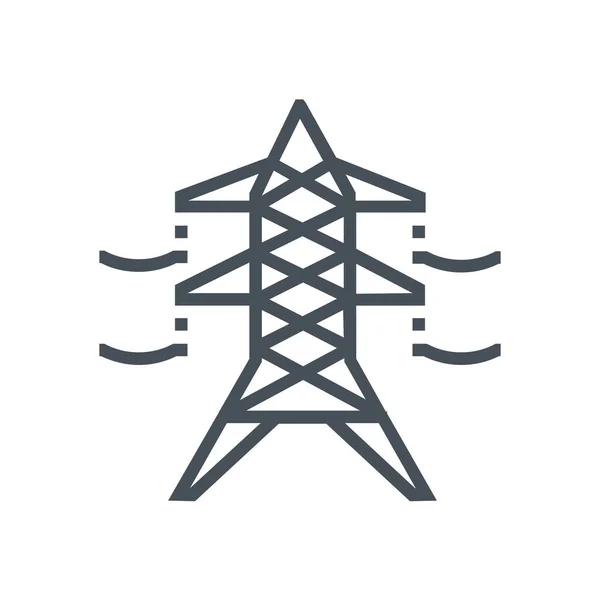 电缆电源图标的轮廓风格 — 图库矢量图片