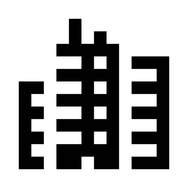 Appartements Architecture Bâtiment Icône — Image vectorielle