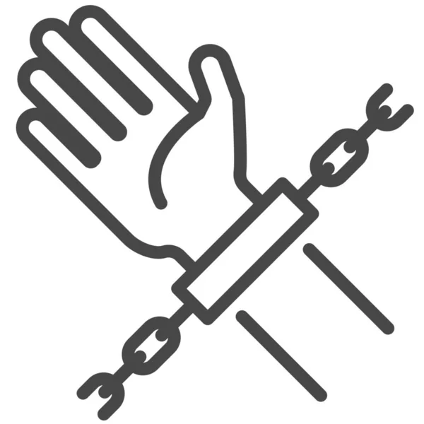 Taslak Biçiminde Tutsak Zincirli Simgeyi Tutukla — Stok Vektör
