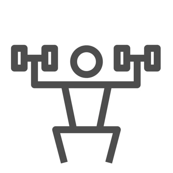 Mancuerna Ejercicio Fitness Icono Estilo Del Esquema — Vector de stock