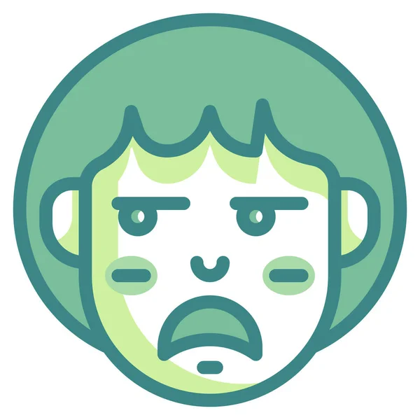 Znudzona Ikona Emoji — Wektor stockowy