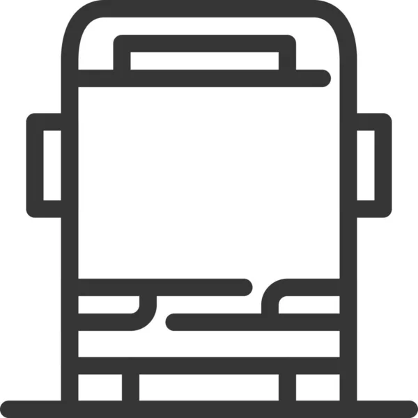 Icono Ciudad Autobús Automóvil Estilo Esquema — Vector de stock