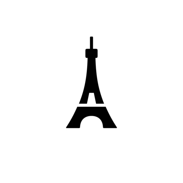 Eifeltower Paris Romantisk Ikon Massiv Stil — Stock vektor