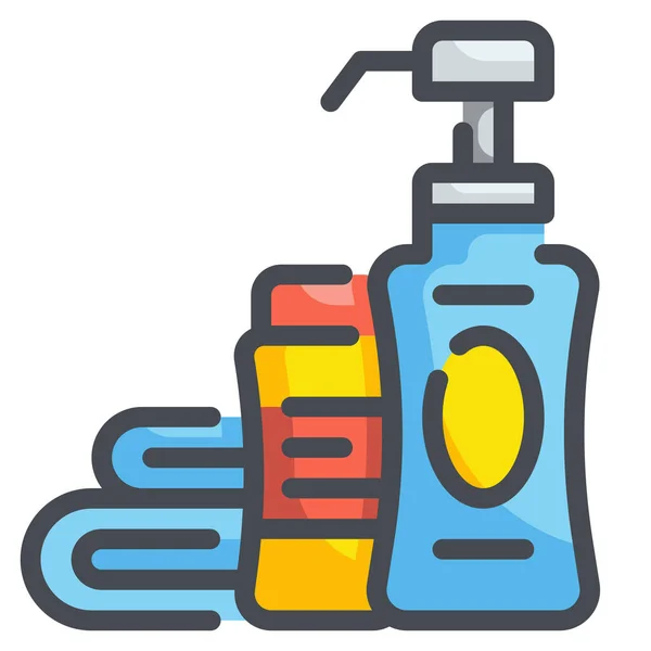 Badezimmerflasche Reinigen Symbol — Stockvektor