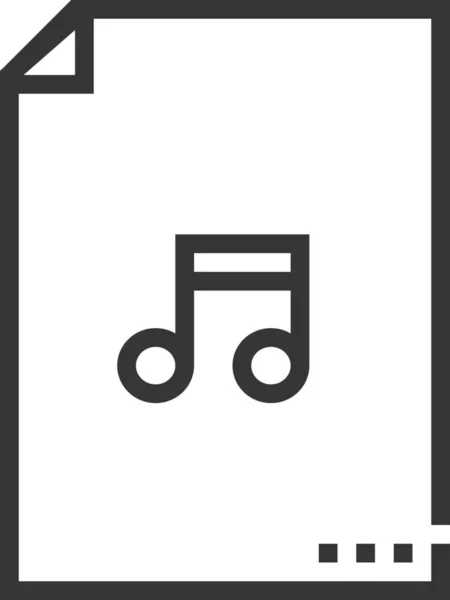 Audiodokument Icon Outline Stil — Stockvektor