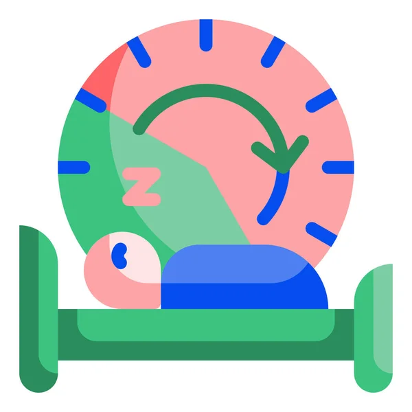 Ікона Годинника Спальні Стилі Flat — стоковий вектор