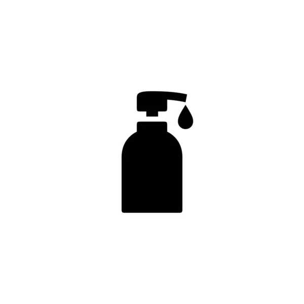 Badezimmerspender Lotion Symbol Solidem Stil — Stockvektor