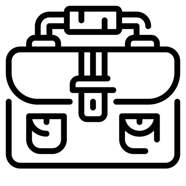 Τσάντα Εικονίδιο Επιχειρήσεων Χαρτοφύλακα Στυλ Περίγραμμα — Διανυσματικό Αρχείο