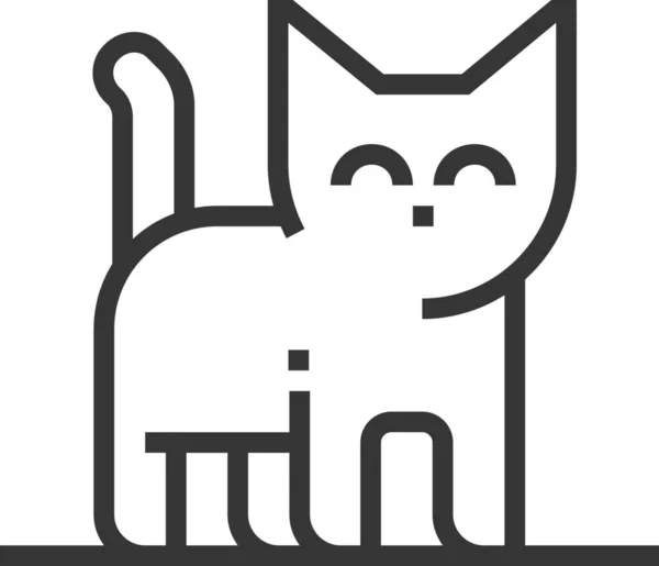 Allowance Cat House Icon Outline Style — Stock Vector