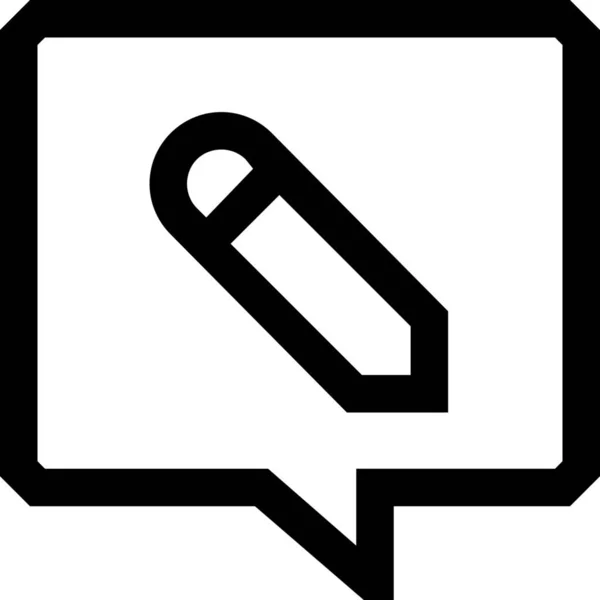 Bubble Chat Dialog Symbol Umrissstil — Stockvektor