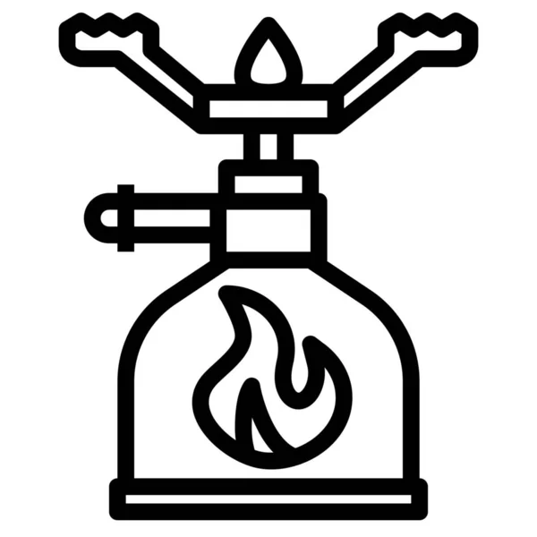 Camping Cooking Gas Icon — Stock Vector