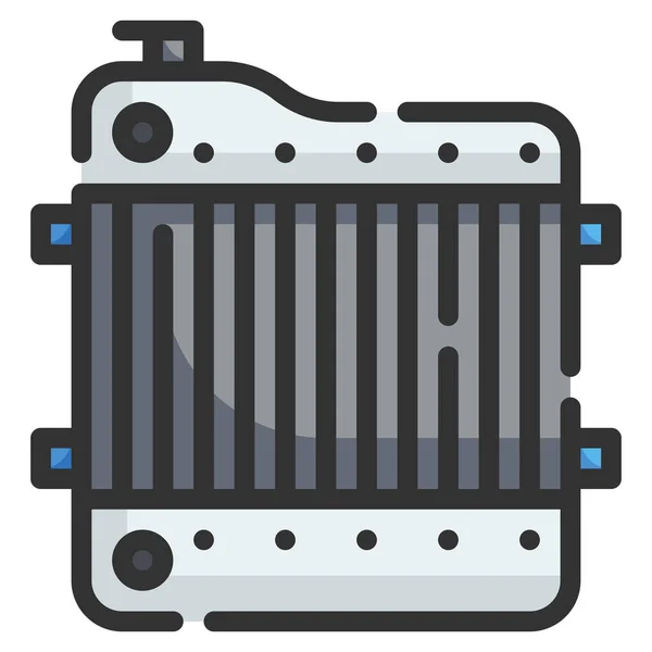 Icono Del Calentador Del Motor Del Radiador — Vector de stock